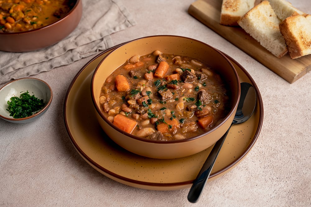 Slow Cooker Beef & Bean Stew