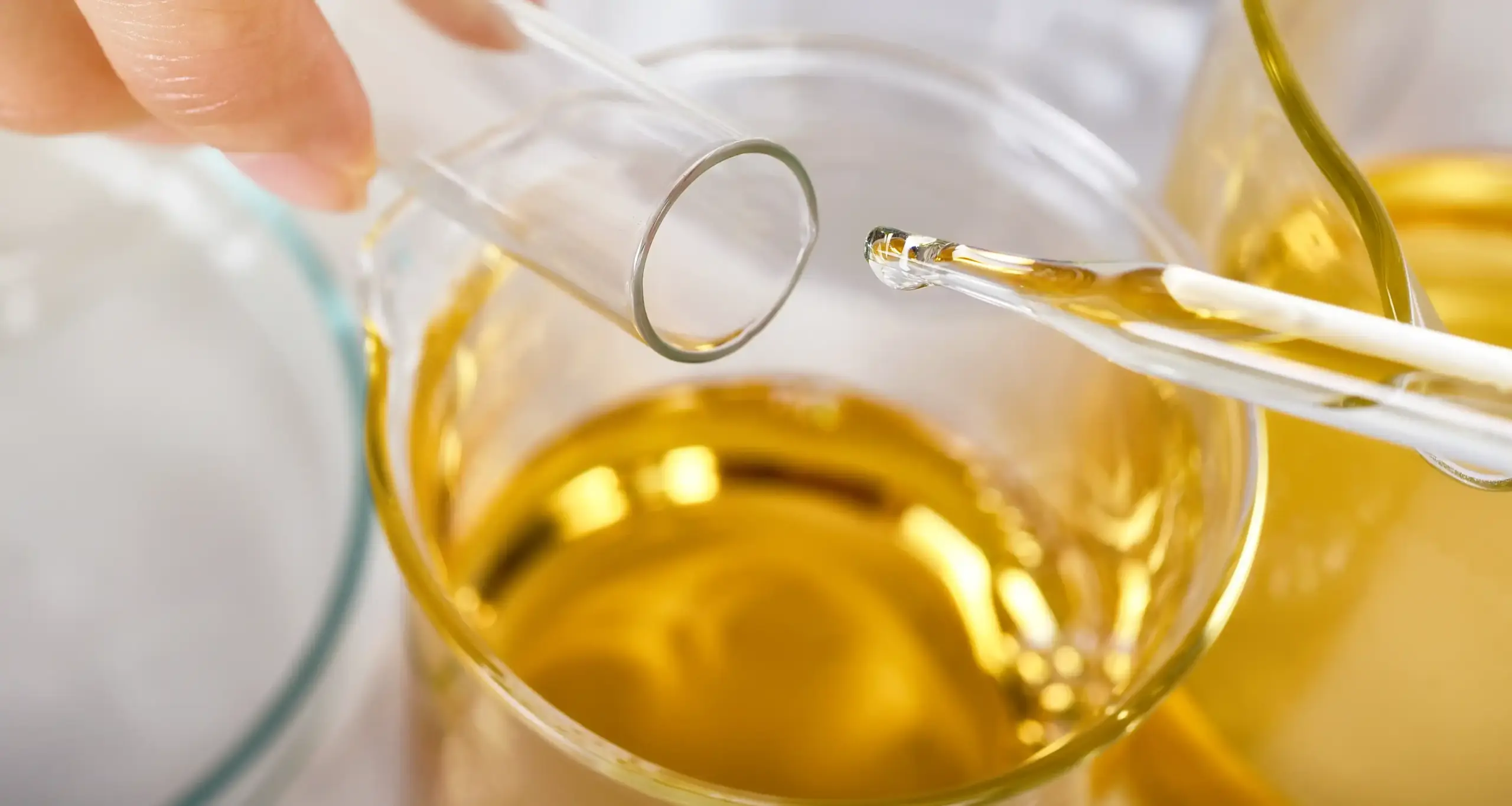Additives being added to fuel in a laboratory setting