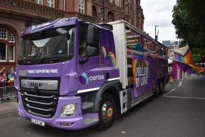 Certas Energy truck at Manchester Pride.